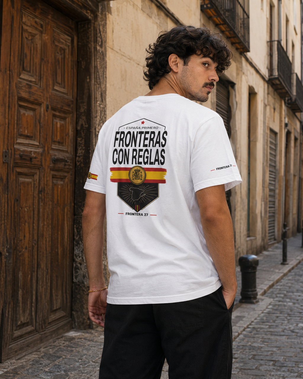 T-shirt España Primero - Black Type Back Print
