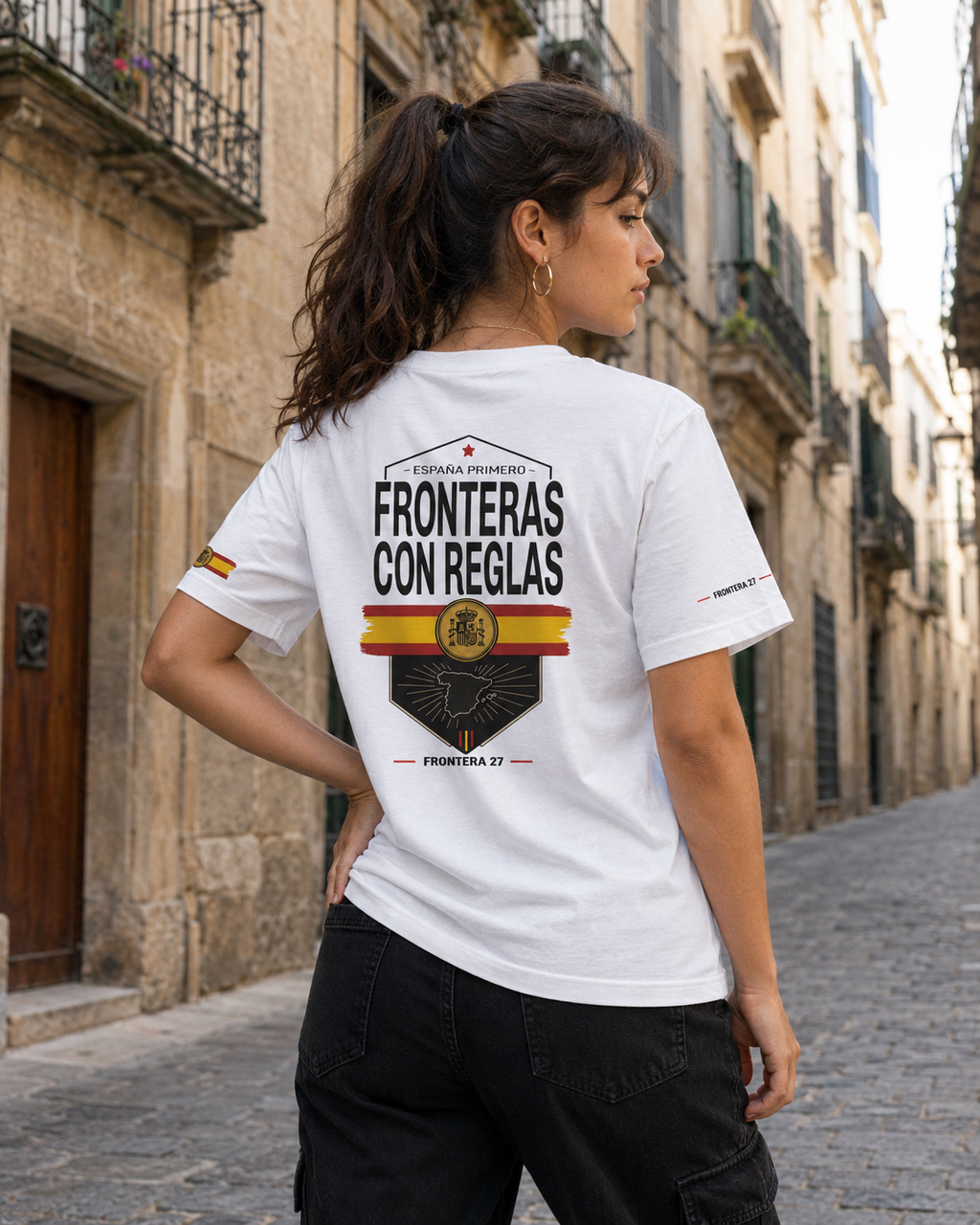 T-shirt España Primero - Black Type Back Print