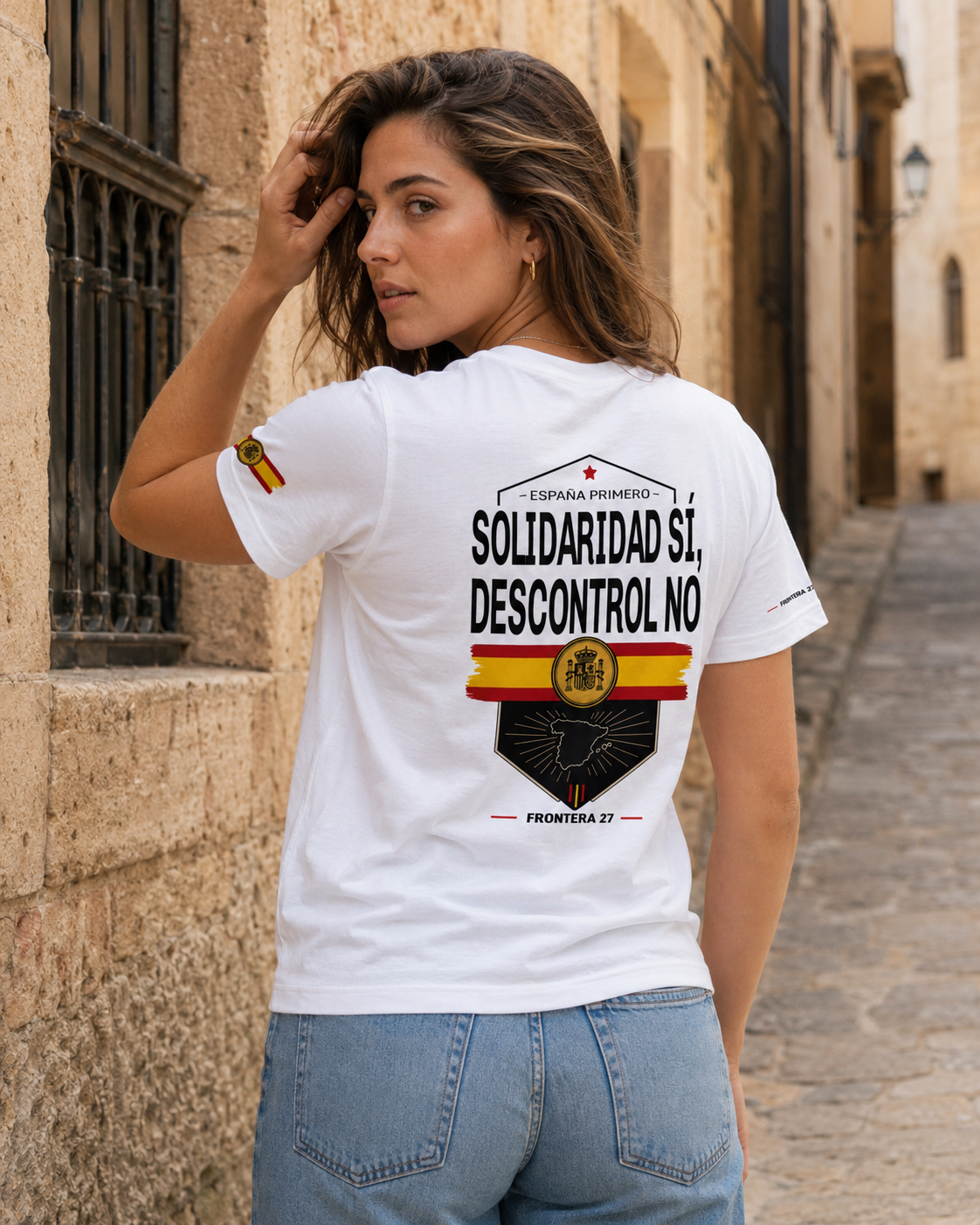 T-shirt España Primero - Black Type Back Print