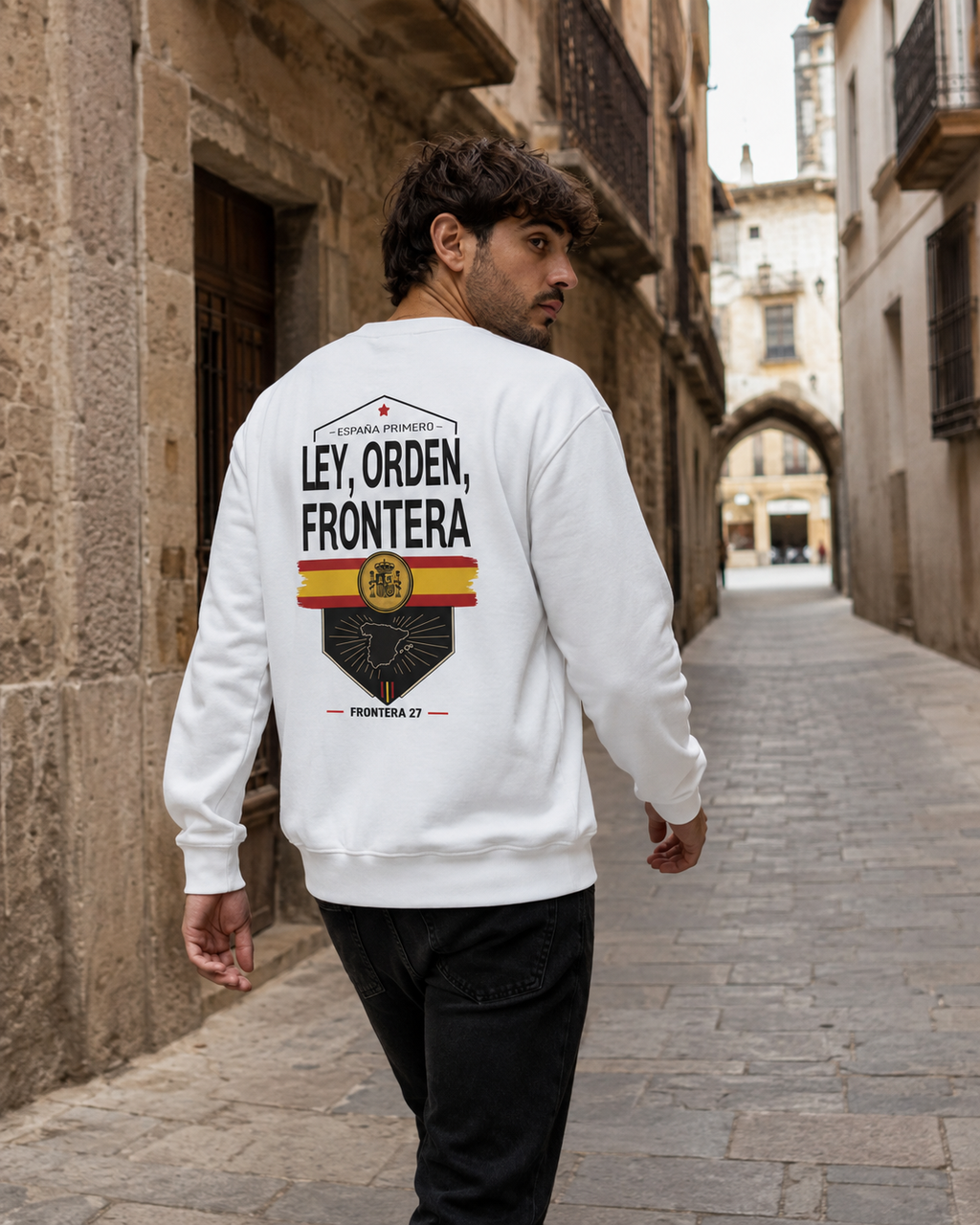 Sweatshirt España Primero - Black Type Back Print