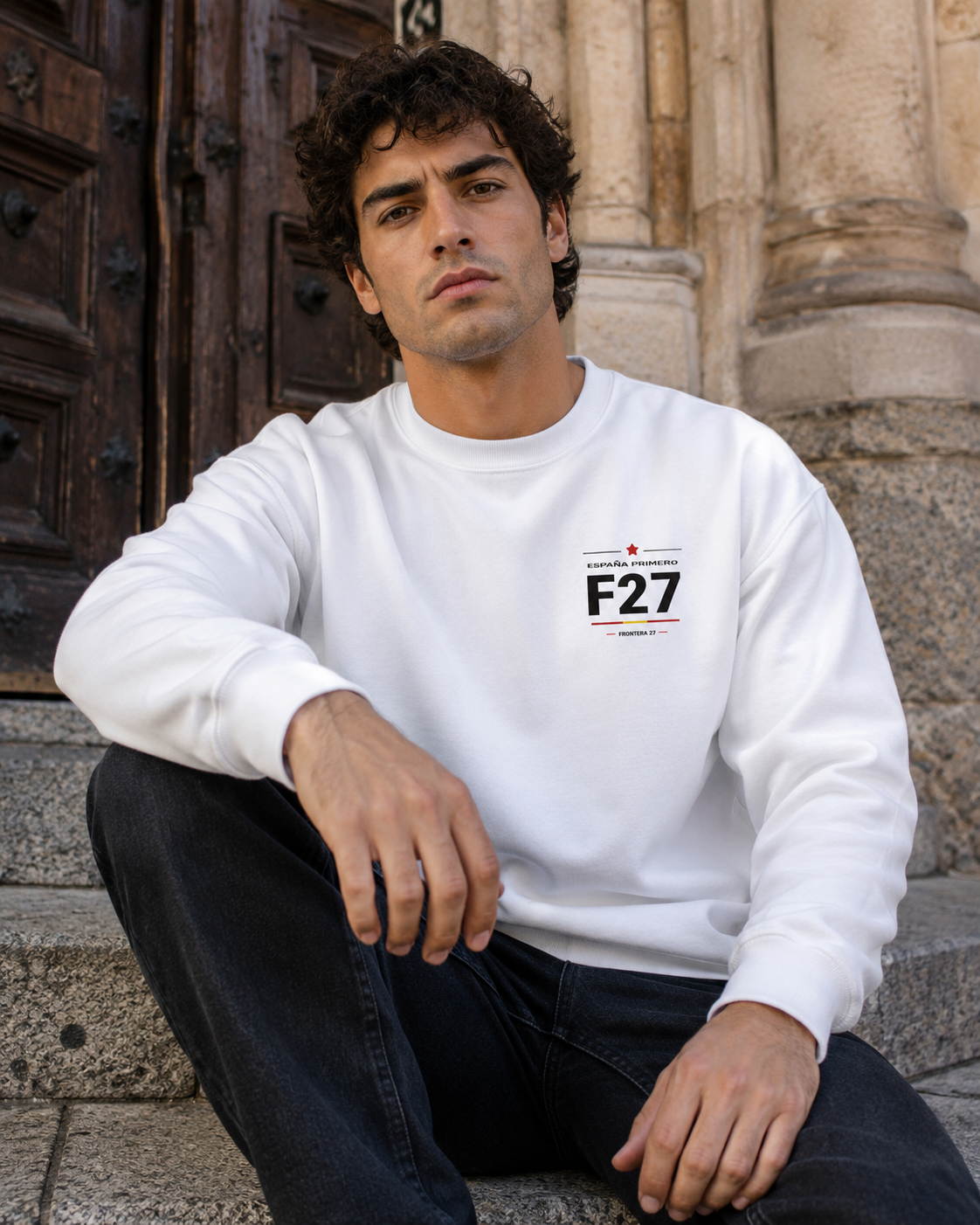Sweatshirt España Primero - Black Type Back Print