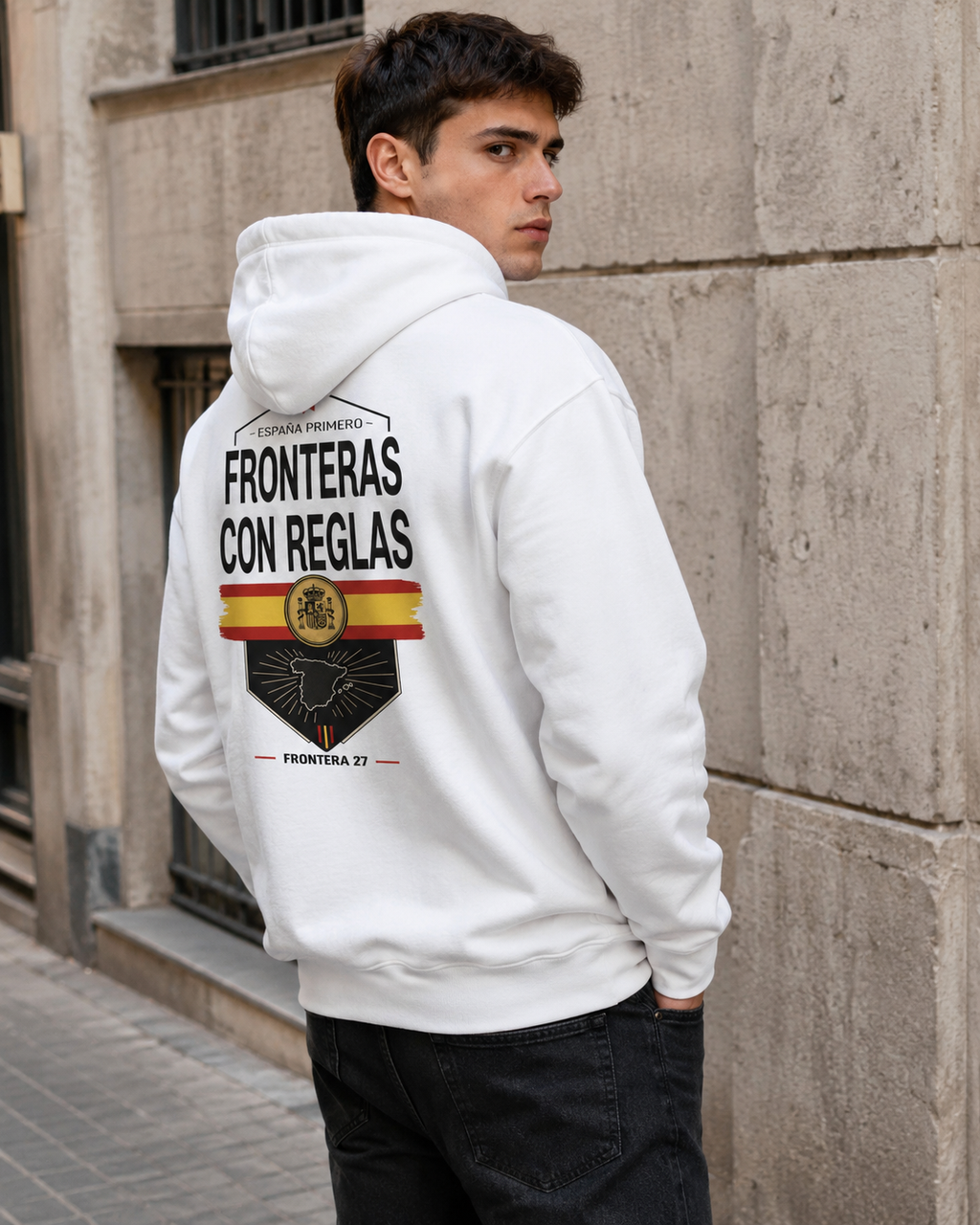 Hoodie España Primero - Black Type Back Print