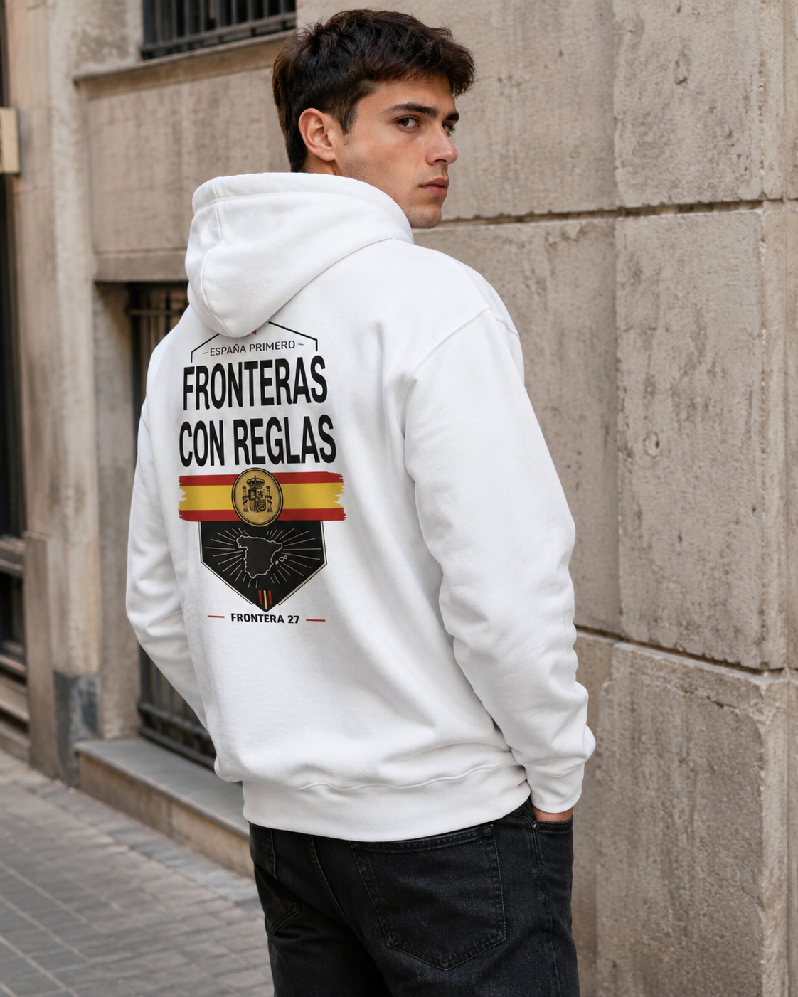 Hoodie España Primero - Black Type Back Print