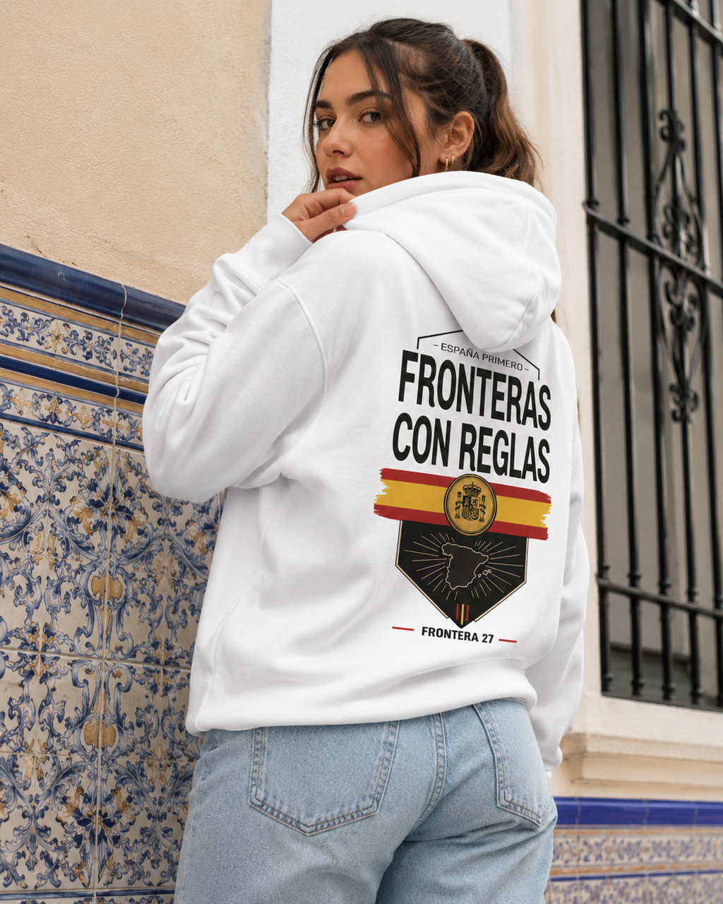 Hoodie España Primero - Black Type Back Print