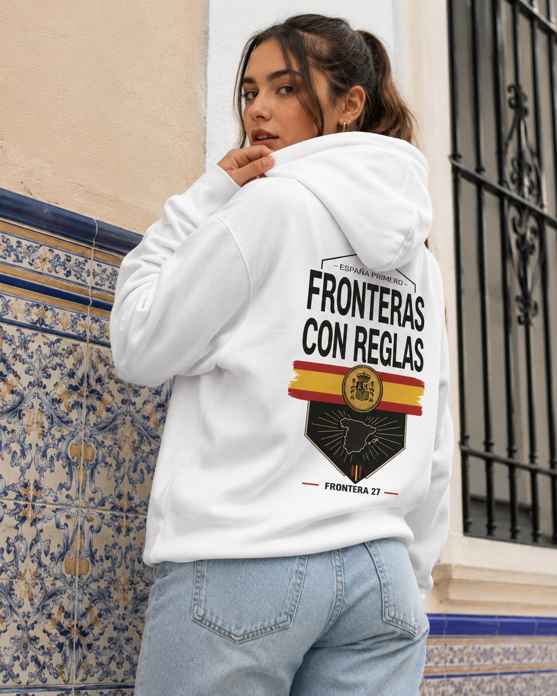 Hoodie España Primero - Black Type Back Print