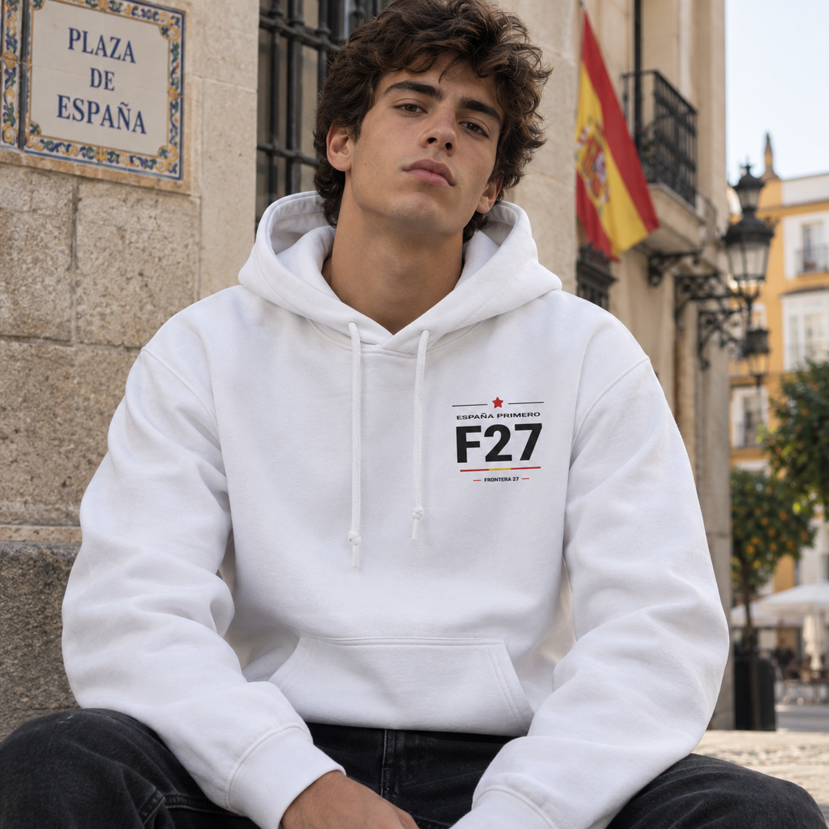 Hoodie España Primero - Black Type Back Print