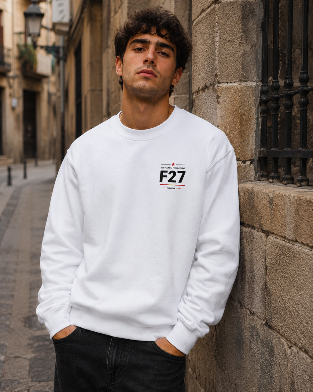 Sweatshirt España Primero - Black Type Back Print