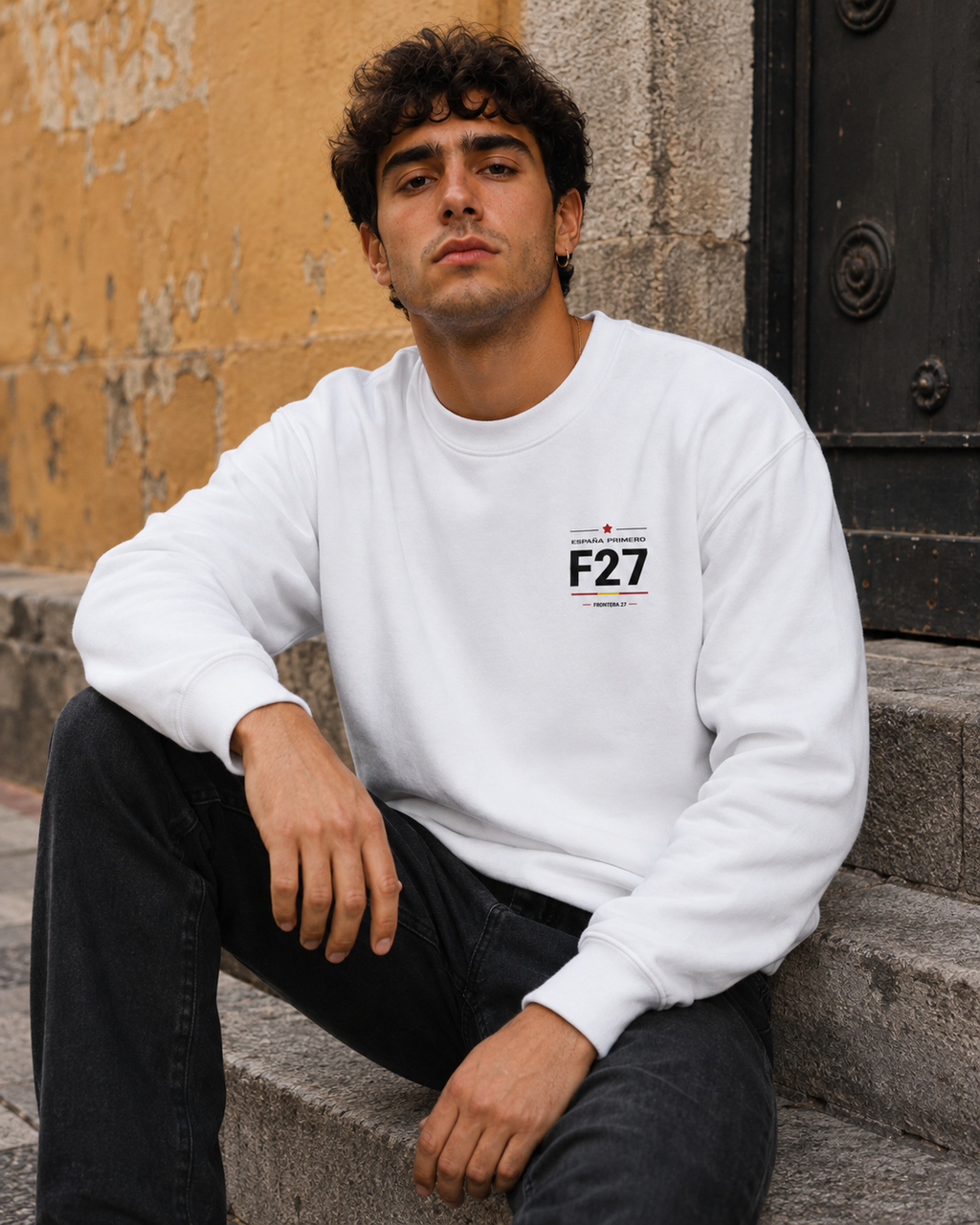 Sweatshirt España Primero - Black Type Back Print