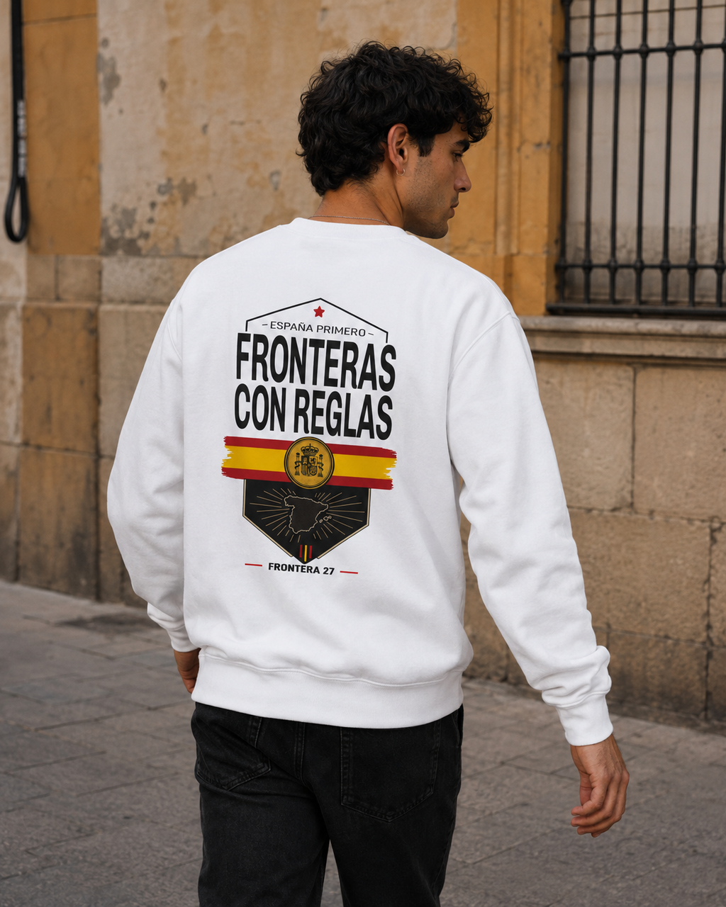 Sweatshirt España Primero - Black Type Back Print
