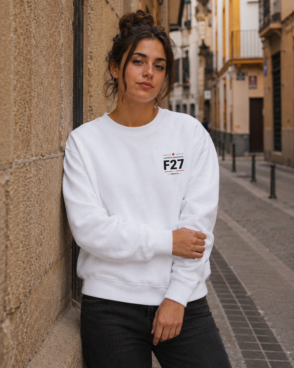 Sweatshirt España Primero - Black Type Back Print