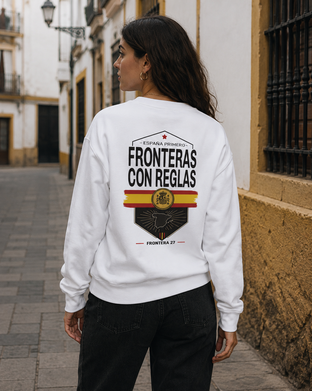 Sweatshirt España Primero - Black Type Back Print