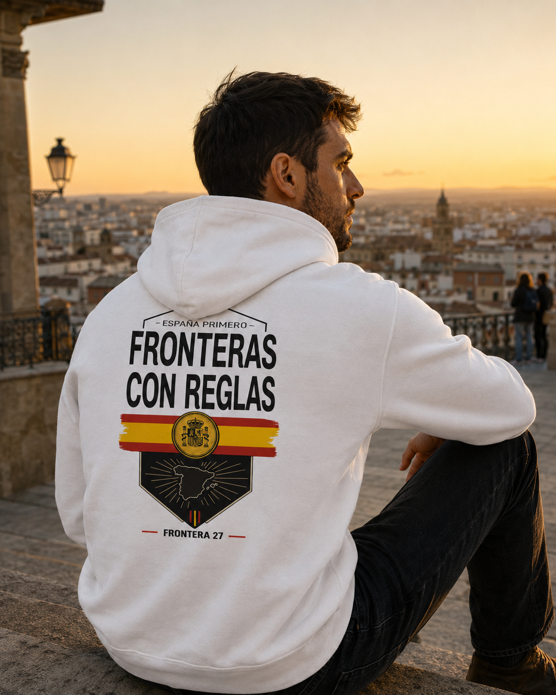 Hoodie España Primero - Black Type Back Print