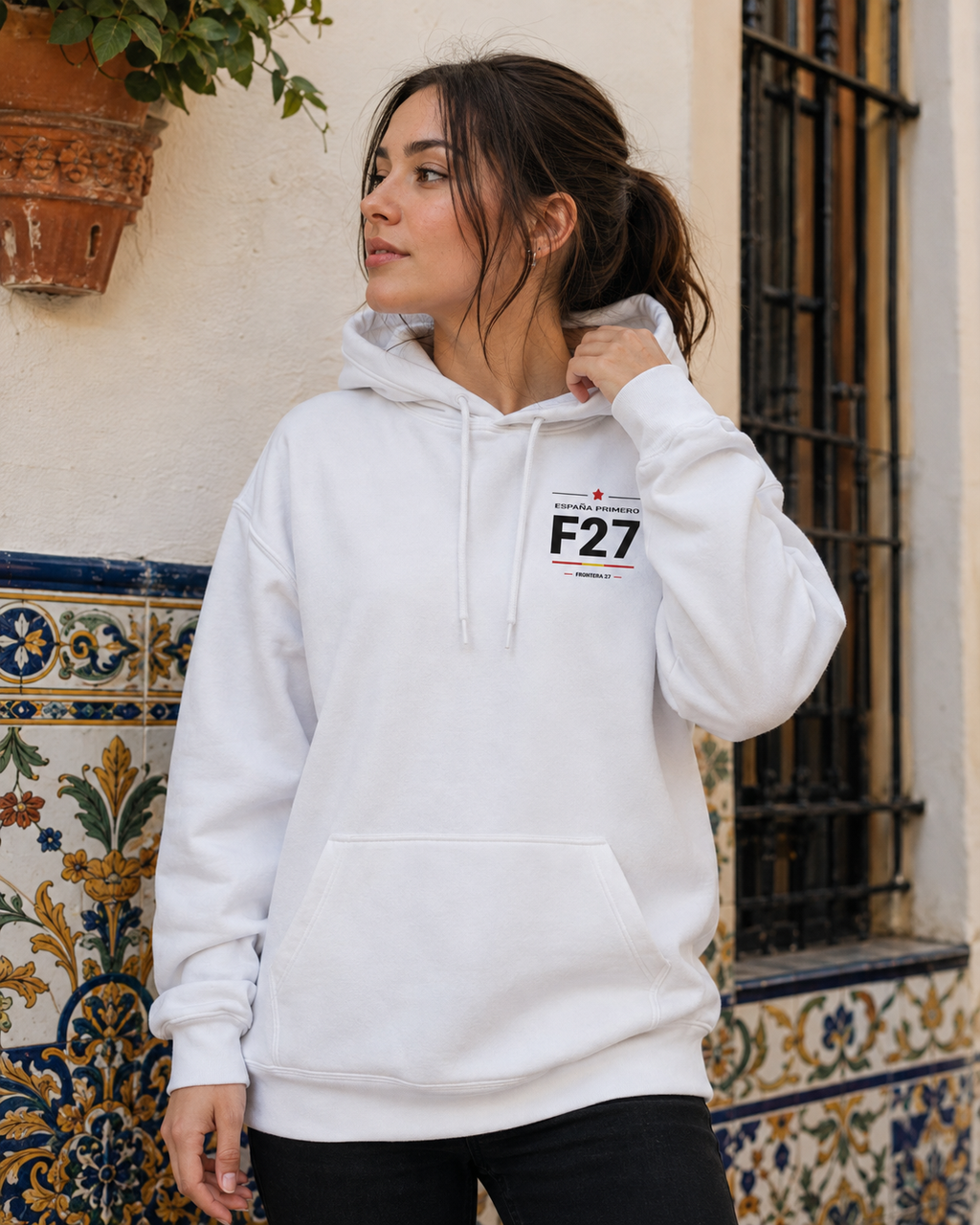 Hoodie España Primero - Black Type Back Print