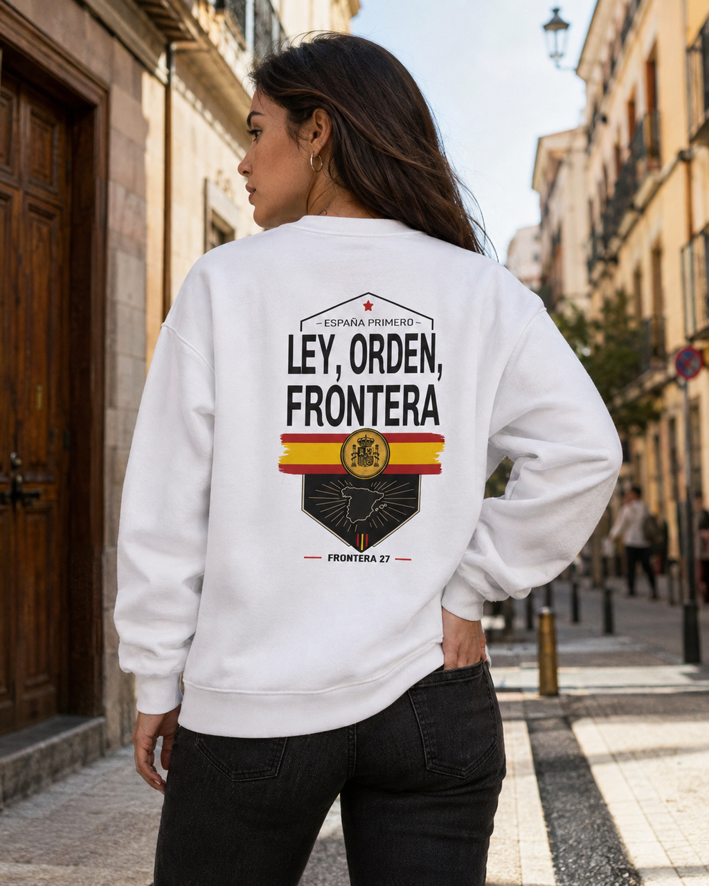 Sweatshirt España Primero - Black Type Back Print