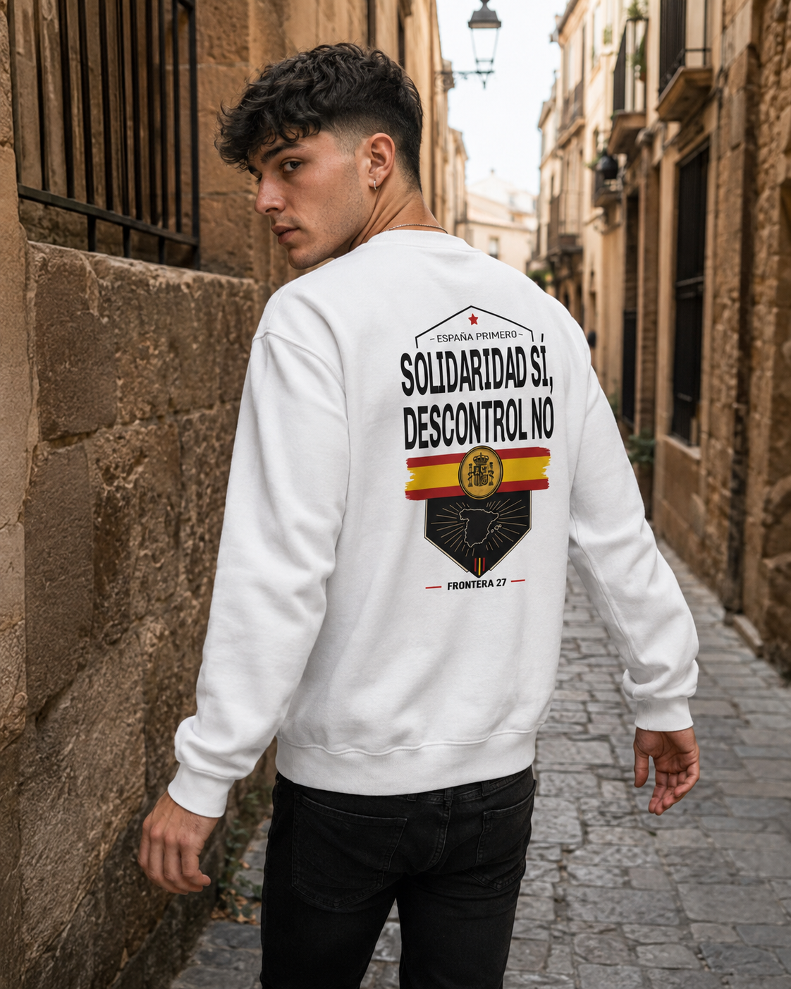 Sweatshirt España Primero - Black Type Back Print