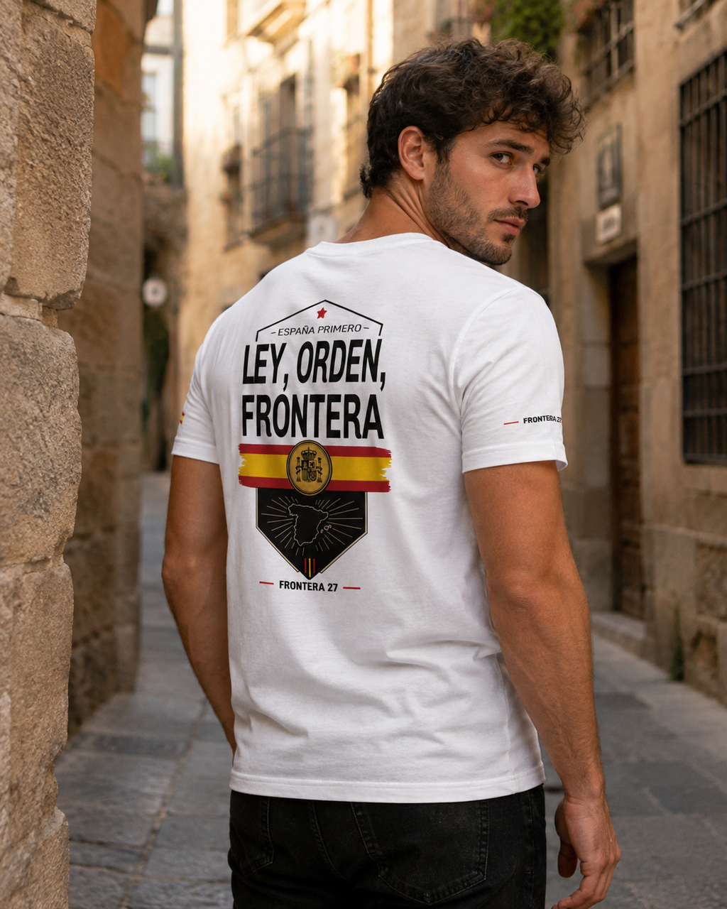 T-shirt España Primero - Black Type Back Print